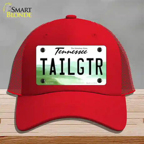 Tailgtr Tennessee Novelty License Plate Hat Mesh / Red