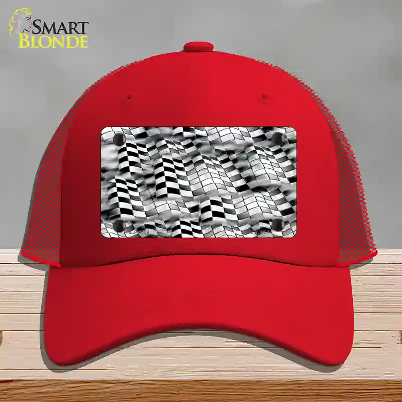 Racing Novelty License Plate Hat Mesh / Red