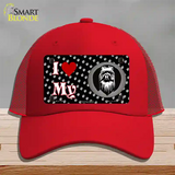 I Love My Pekingese Novelty License Plate Hat Mesh / Red