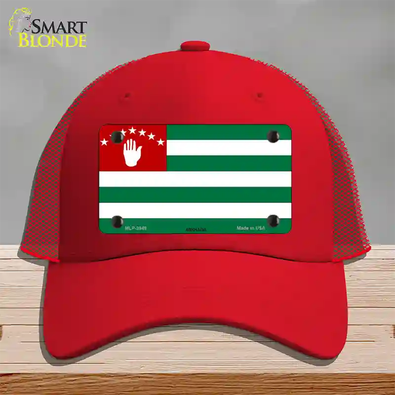 Abkhazia Flag Novelty License Plate Hat Mesh / Red