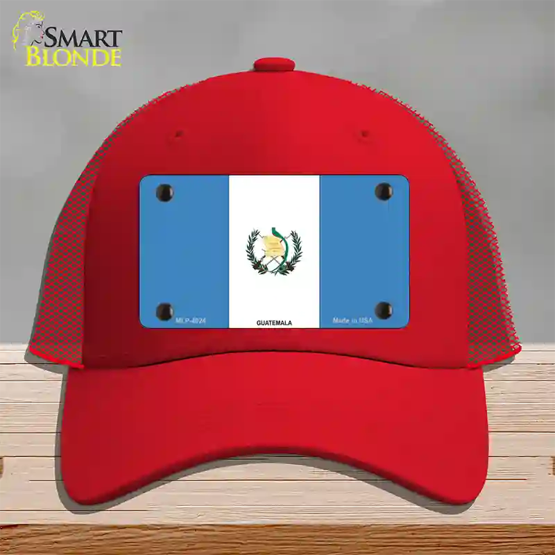 Guatemala Country Flag Novelty License Plate Hat Mesh / Red