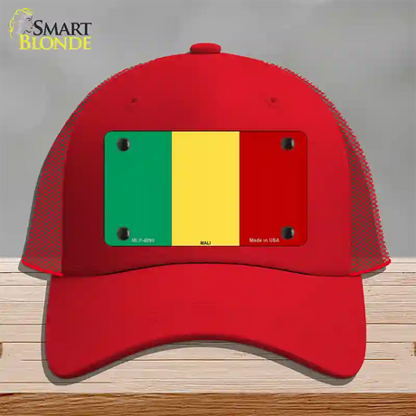 Mali Flag Novelty License Plate Hat Mesh / Red