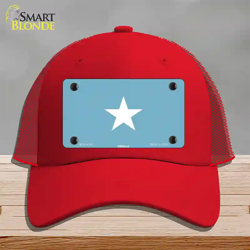 Somalia Flag Novelty License Plate Hat Mesh / Red