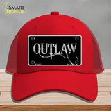 Outlaw Novelty License Plate Hat Mesh / Red