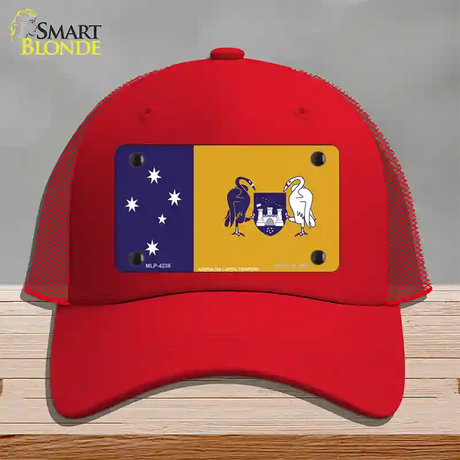 Australia Capital Territory Novelty License Plate Hat Mesh / Red