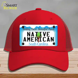 Native American South Carolina Novelty License Plate Hat Mesh / Red