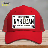 Nyrican Puerto Rico Novelty License Plate Hat Mesh / Red