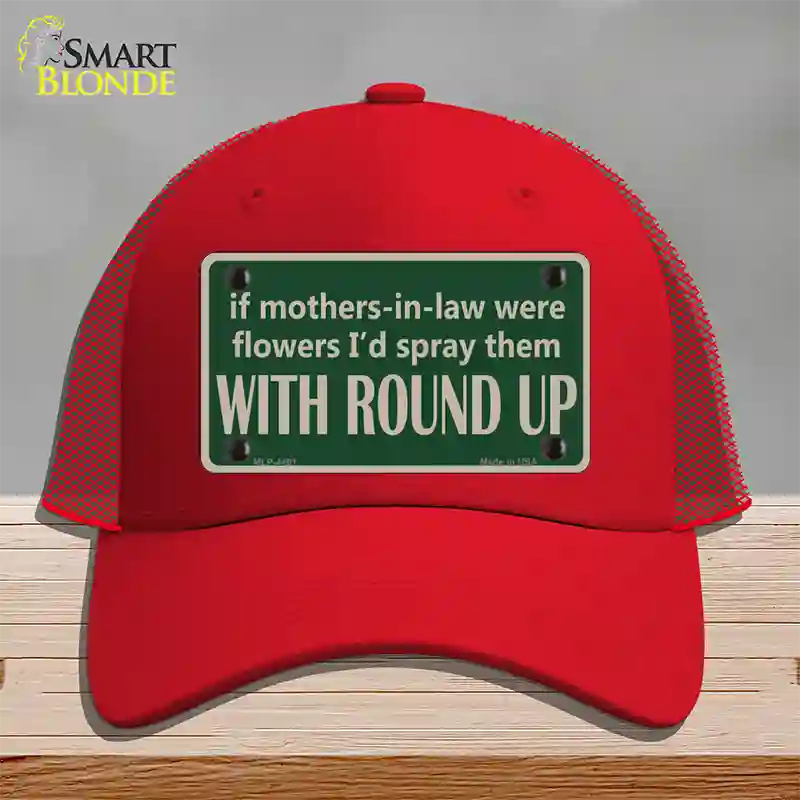 If Mother In Laws Were Weeds Novelty License Plate Hat Mesh / Red