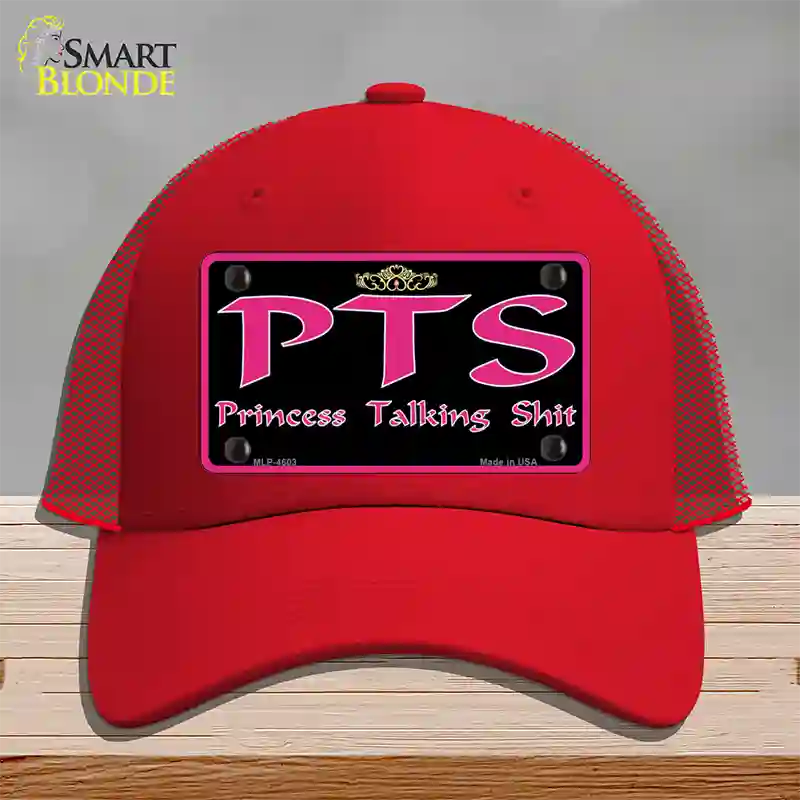 P.T.S. Novelty License Plate Hat Mesh / Red