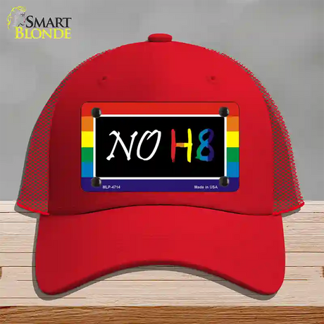 NO H8 Novelty License Plate Hat Mesh / Red