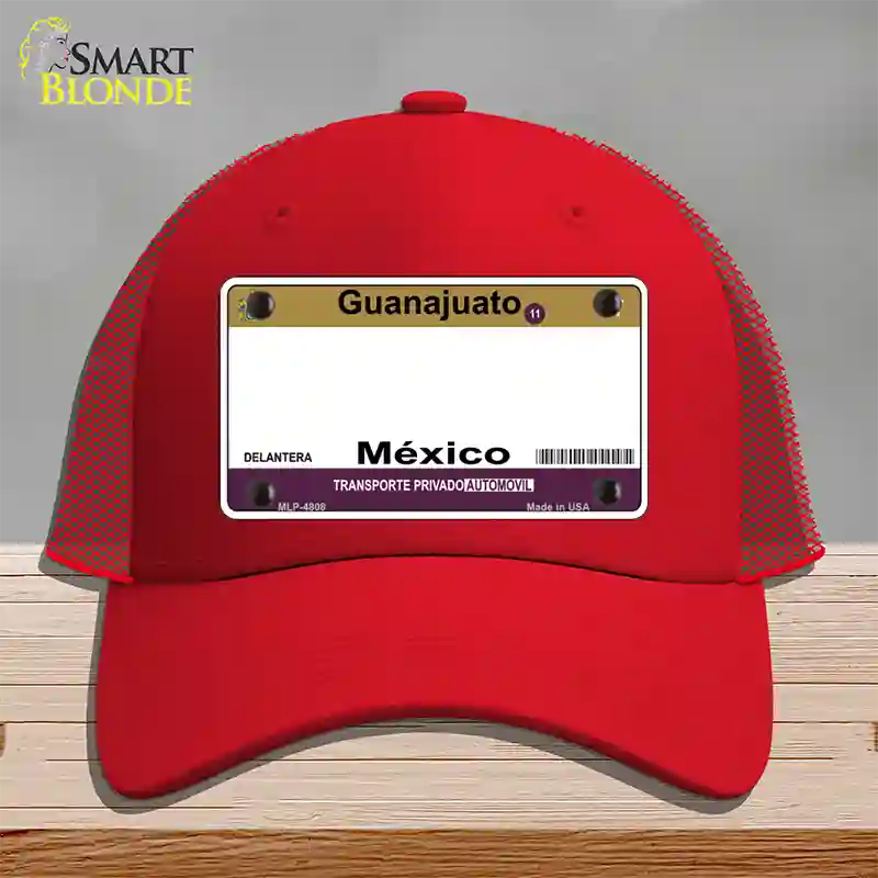 Guanajuato Mexico Blank Novelty License Plate Hat Mesh / Red