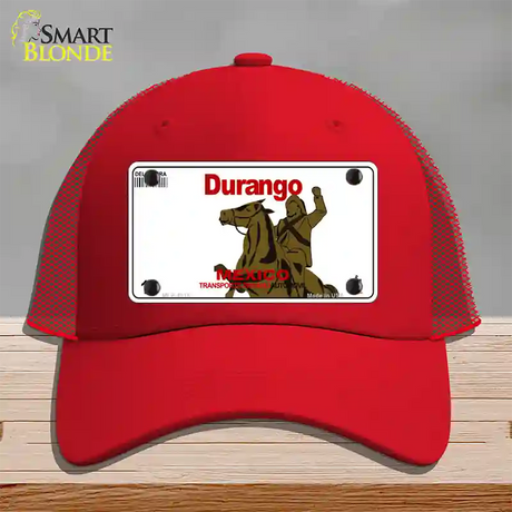 Durango Mexico Novelty License Plate Hat Mesh / Red