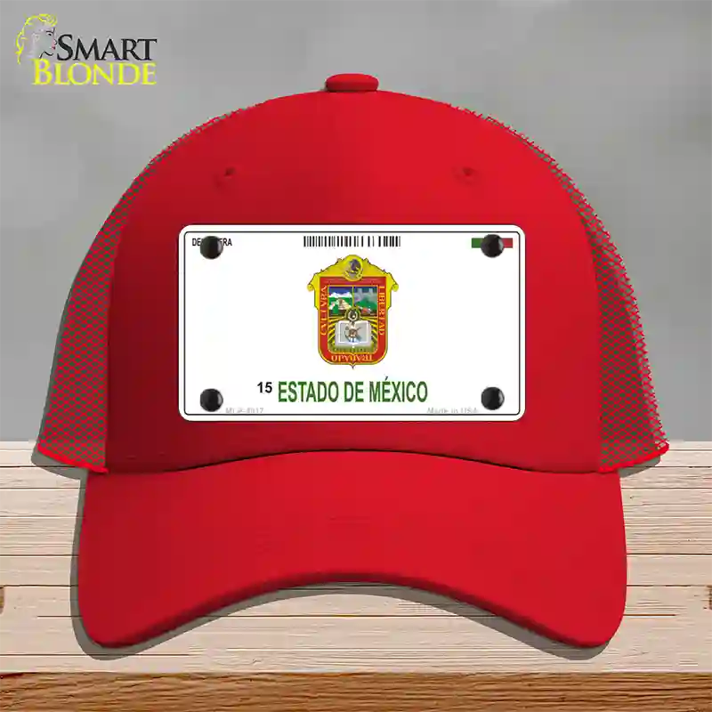 Estado De Mexico Novelty License Plate Hat Mesh / Red