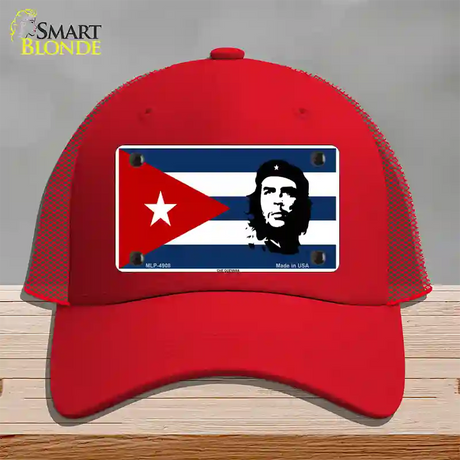 Che Guevara Flag Novelty License Plate Hat Mesh / Red