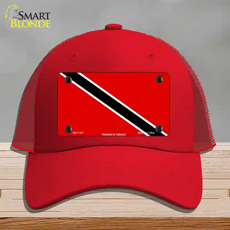 Trinidad Tobago Flag Novelty License Plate Hat Mesh / Red