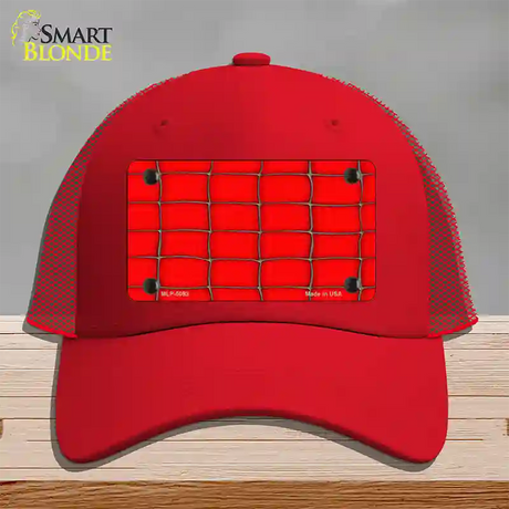 Web Red Novelty License Plate Hat Mesh / Red