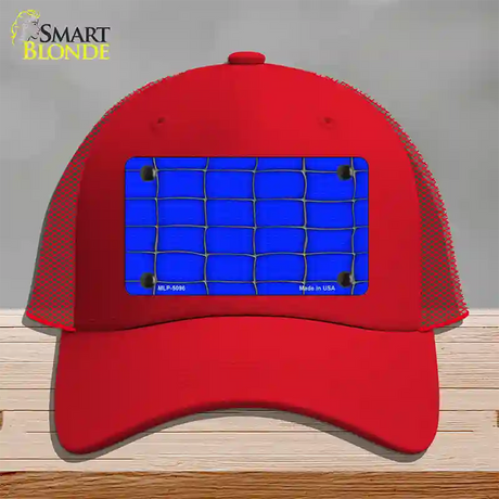 Web Blue Novelty License Plate Hat Mesh / Red