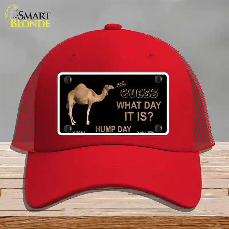 It Is Hump Day Novelty License Plate Hat Mesh / Red