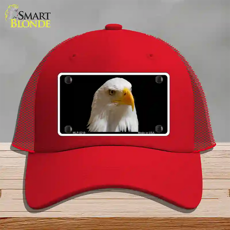 Eagle Novelty License Plate Hat Mesh / Red