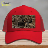 Eat Sleep Hunt Novelty License Plate Hat Mesh / Red