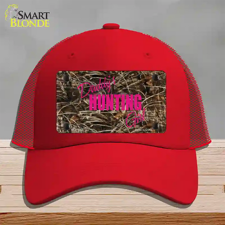 Daddys Hunting Girl Novelty License Plate Hat Mesh / Red