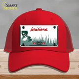 Louisiana 200 Years Blank Novelty License Plate Hat Mesh / Red