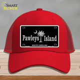 Pawleys Island Black Novelty License Plate Hat Mesh / Red