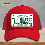 Tallahassee Florida Novelty License Plate Hat Mesh / Red