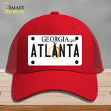 Atlanta Georgia Novelty License Plate Hat Mesh / Red