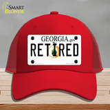 Retired Georgia Novelty License Plate Hat Mesh / Red