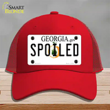 Spoiled Georgia Novelty License Plate Hat Mesh / Red