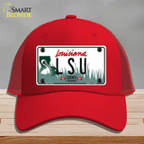 LSU Louisiana Novelty License Plate Hat Mesh / Red