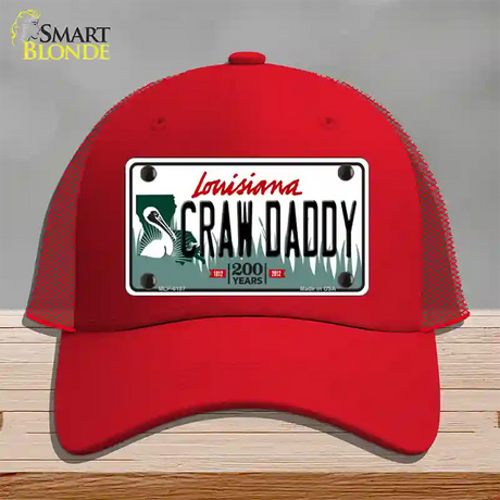 Craw Daddy Louisiana Novelty License Plate Hat Mesh / Red