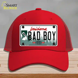 Bad Boy Louisiana Novelty License Plate Hat Mesh / Red