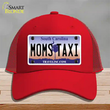 Moms Taxi South Carolina Novelty License Plate Hat Mesh / Red