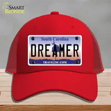 Dreamer South Carolina Novelty License Plate Hat Mesh / Red