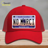 No Murci South Carolina Novelty License Plate Hat Mesh / Red