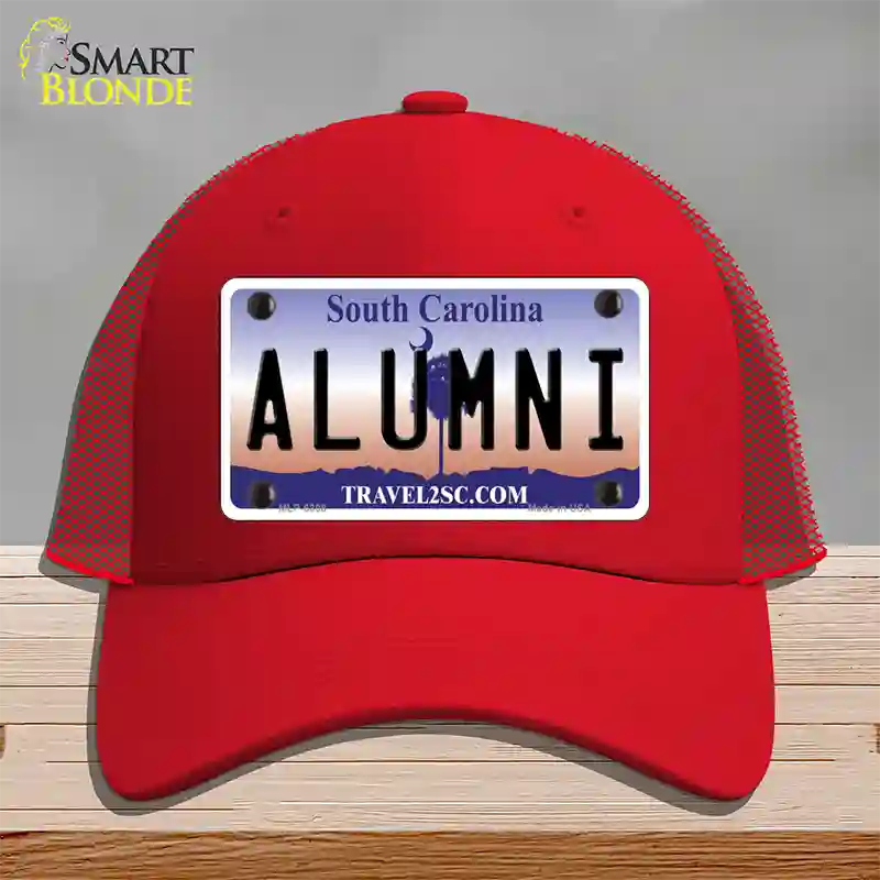 Alumni South Carolina Novelty License Plate Hat Mesh / Red