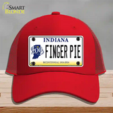 Finger Pie Indiana Novelty License Plate Hat Mesh / Red