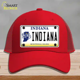 Indiana Novelty License Plate Hat Mesh / Red