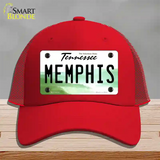 Memphis Tennessee Novelty License Plate Hat Mesh / Red