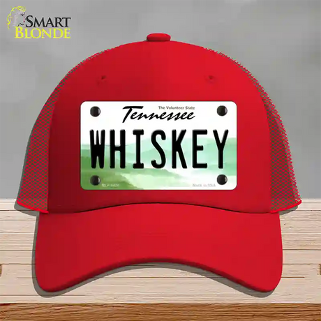 Whiskey Tennessee Novelty License Plate Hat Mesh / Red