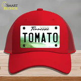 Tomato Tennessee Novelty License Plate Hat Mesh / Red