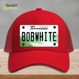 Bobwhite Tennessee Novelty License Plate Hat Mesh / Red