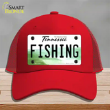 Fishing Tennessee Novelty License Plate Hat Mesh / Red