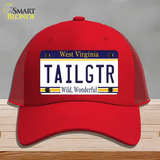 Tailgtr West Virginia Novelty License Plate Hat Mesh / Red