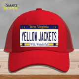 Yellow Jackets West Virginia Novelty License Plate Hat Mesh / Red