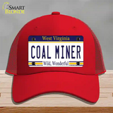 Coal Miner West Virginia Novelty License Plate Hat Mesh / Red