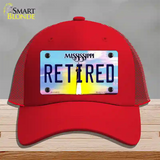 Retired Mississippi Novelty License Plate Hat Mesh / Red