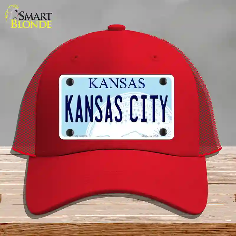 Kansas City Novelty License Plate Hat Mesh / Red